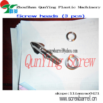Injection Screw Heads Tips And Screw Rings Screw Barrel Parts For Plastic Machines 